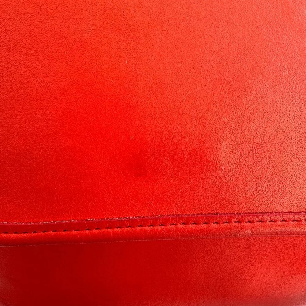 Vintage 1980s Coach Red Tailored Pouch 4110 Made in New York City - Picture 8 of 16